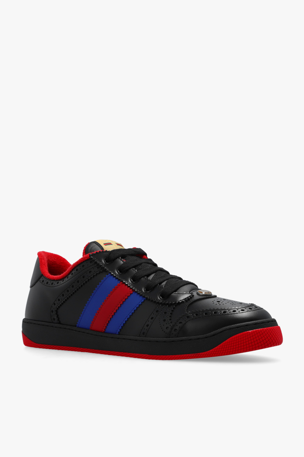 Black and cheap red gucci shoes